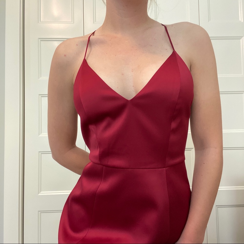 Red Satin Dress
